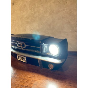 Işıklı Mustang Duvar Obje Araba Siyah