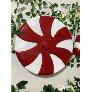 Dev Boy Yuvarlak Şeker: XXL Yılbaşı Dekorasyonu - Göz Alıcı Kırmızı & Beyaz