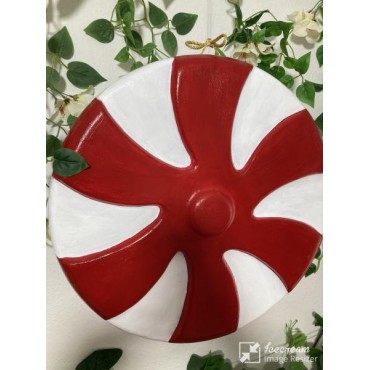 Dev Boy Yuvarlak Şeker: XXL Yılbaşı Dekorasyonu - Göz Alıcı Kırmızı & Beyaz