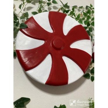 Dev Boy Yuvarlak Şeker: XXL Yılbaşı Dekorasyonu - Göz Alıcı Kırmızı & Beyaz