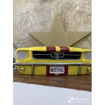 Işıklı Mustang Duvar Obje Araba Sarı Kırmızı