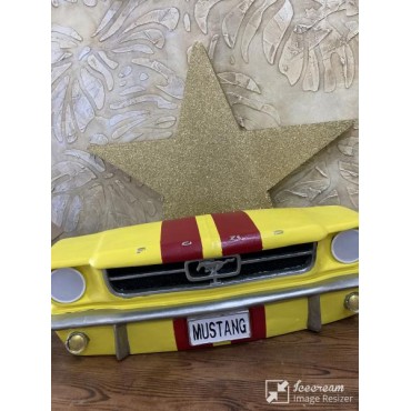 Işıklı Mustang Duvar Obje Araba Sarı Kırmızı