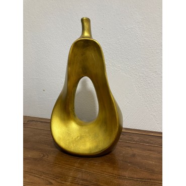 Soyut Tasarım Gold Dekoratif Armut Obje, Salon, Ofis ve Konsol Üstü Armut Biblo