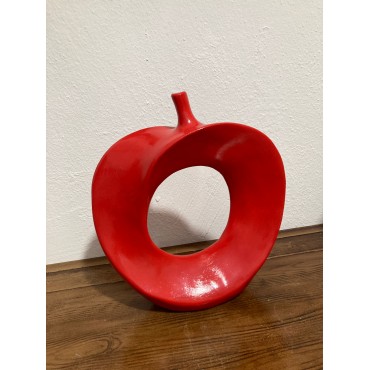 Soyut Tasarım Kırmızı Dekoratif Elma | Modern Ev & Ofis Biblosu