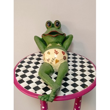 Dinlenen Bikinili Kurbağa Dekoratif Biblo