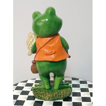 Gezgin Kurbağa Dekoratif Biblo, Vintage Stil Kurbağa Dekor