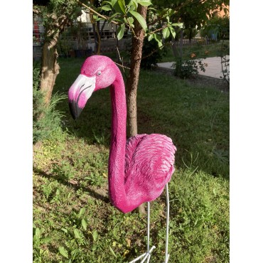 Flamingo Dik Başlı Bahçe Biblo