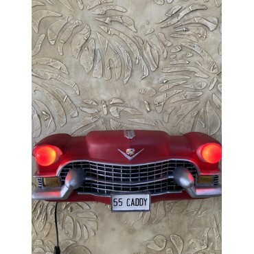 Işıklı Cadillac Duvar Obje Araba,Kırmızı