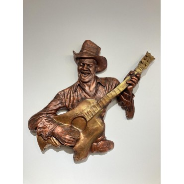 Gitar Çalan Adam Müzisyen,Bakır