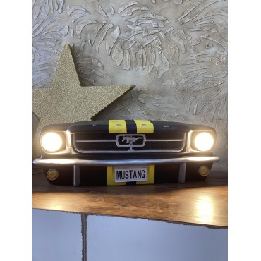 Işıklı Mustang Duvar Obje Araba Siyah Sarı